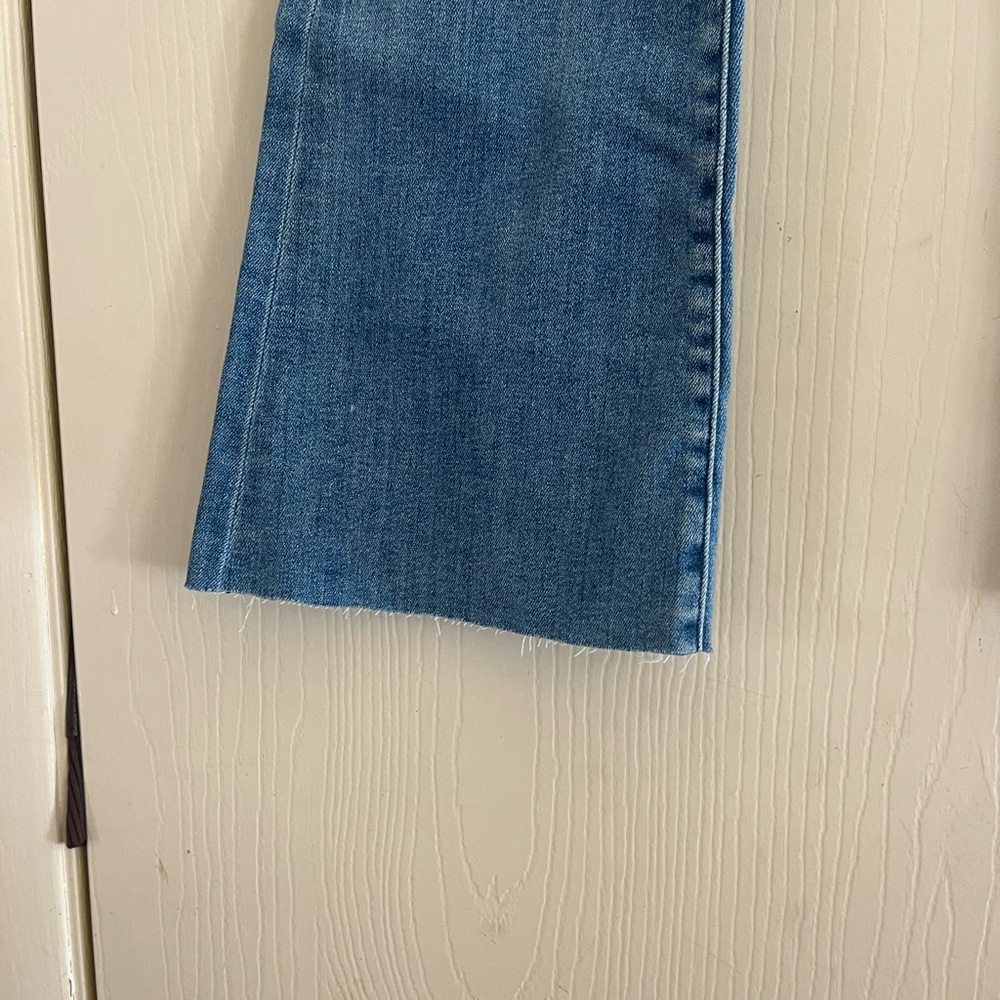 SOLD💔 DO NOT Purchase Mother The Weekender Crop Festival Stretch 70s Flare Raw - Picture 2 of 7